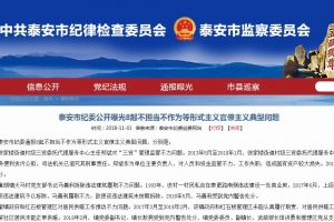 東平1起不擔當不作為等典型問題被泰安市紀委公開曝光！