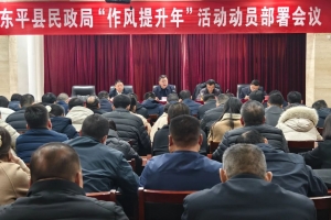 東平縣民政局召開“作風(fēng)提升年”活動動員部署會議