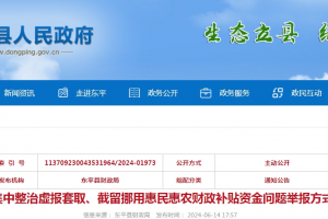 東平：集中整治虛報(bào)套取、截留挪用惠民惠農(nóng)財(cái)政補(bǔ)貼資金問(wèn)題舉報(bào)方式